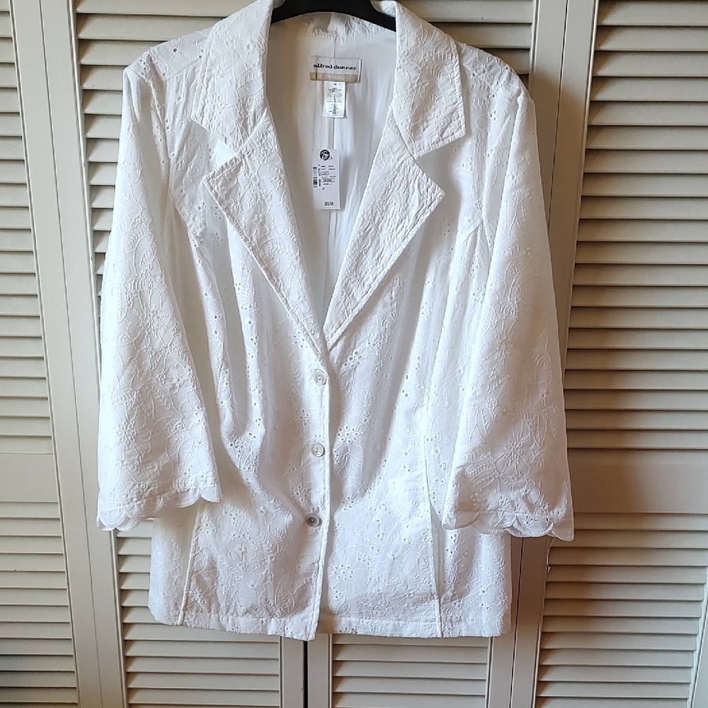 Alfred Dunner White Blazer